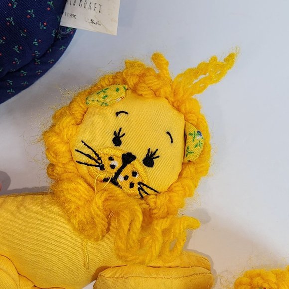 Vintage Kubla Crafts Noah's Ark Plush Playset with 5 Animals Not Complete Cute - Picture 5 of 12